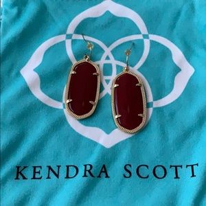 Kendra Scott Maroon Jade Elle earrings